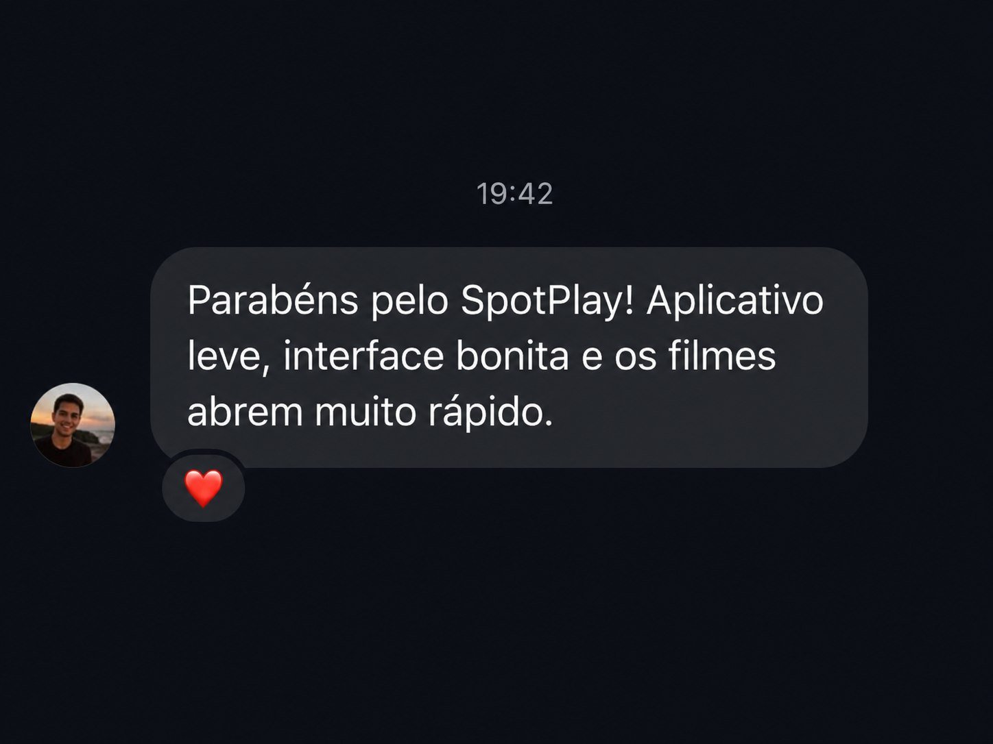 Cliente elogia a interface e a rapidez dos filmes